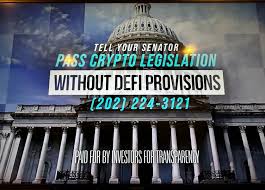 Anti-DeFi Group Runs Ads Urging Public to Pressure Senators on Crypto Bill